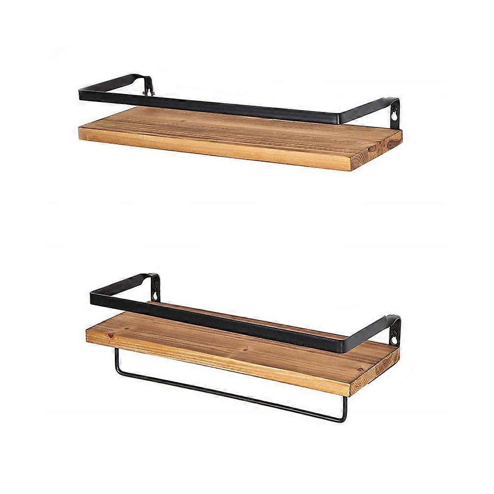 Modern Wall Hanging Board Storage Rack Rectangular Design For Bathroom And Kitchen 40X15CM Space Saving 2Pack