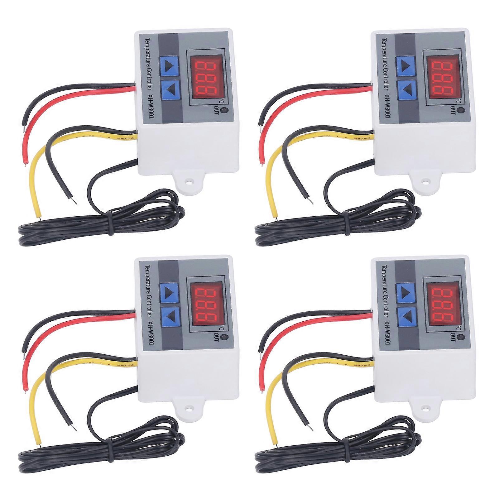 4PCS LED Digital Temperature Controller Heating Cooling Thermostat Switch Module 12V 120W 