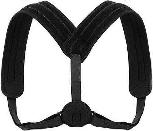 Adjustable Back Posture Corrector, Clavicle Support Belt Back Slouching Corrective Posture Support Spine Brace Support, Black Efficiency