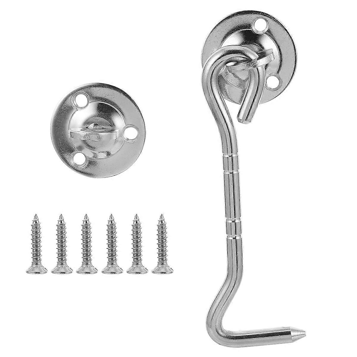 Hook for Window Stainless Steel Home Use Simple Style Metal Security 2Pcs