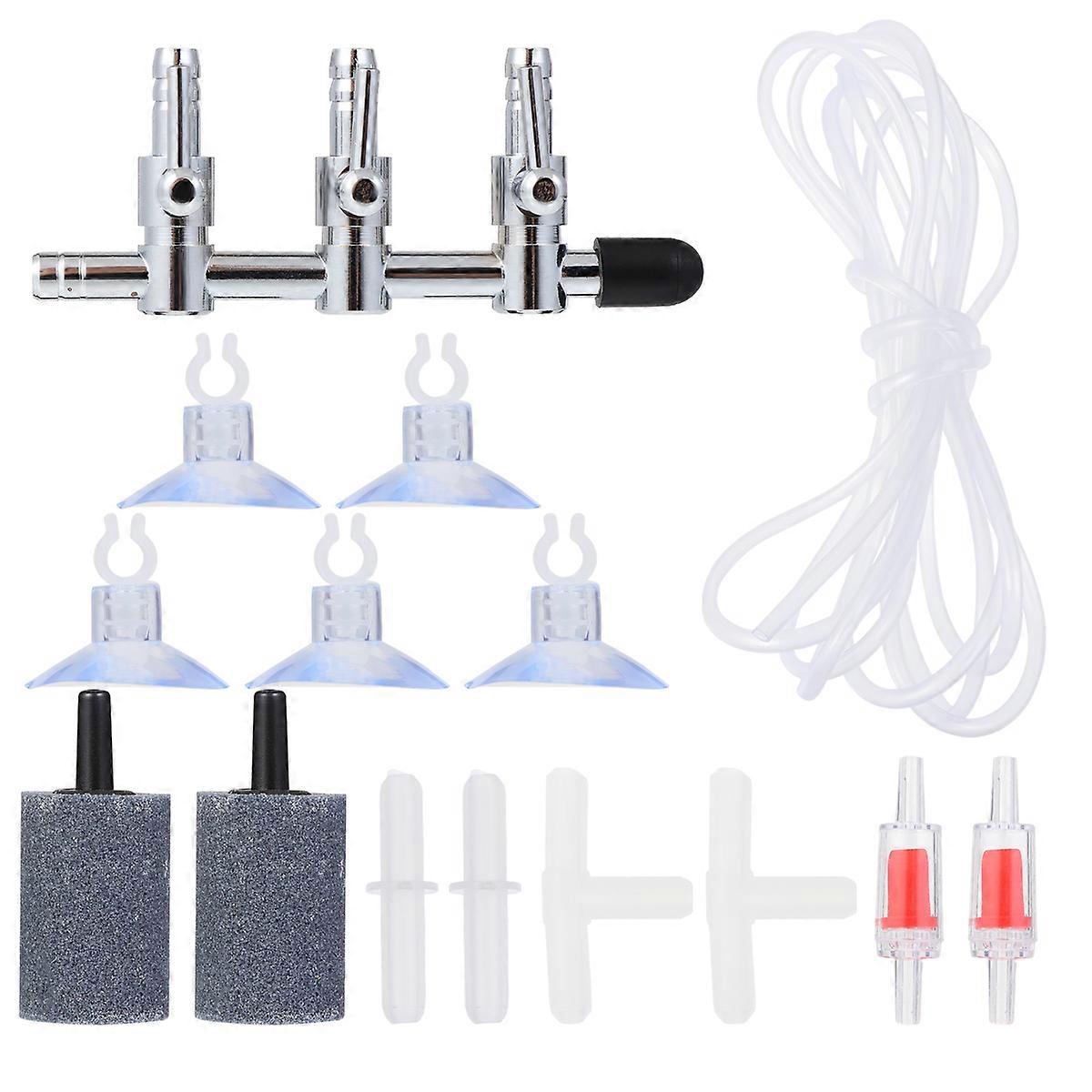Aquarium Air Pump Fittings Check Valve 16 Pcs Set Assorted Color For Home Aquariums And Fish Tanks