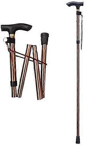 Adjustable Walking Stick, Folding Crutches, 5 Height Levels, for Men or Women