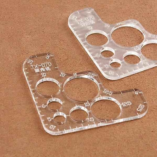 9x9 cm acrylic R-gauge ruler DIY leather drawing pattern