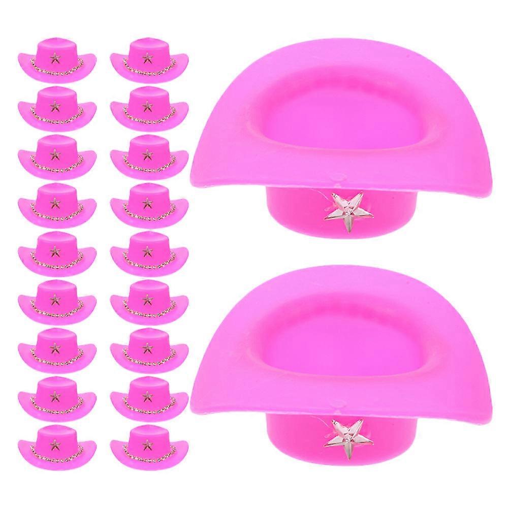 Tiny Craft Hats 20Pcs Mini Doll Props For Birthday Party Vibrant Violet Color Crafting Delight