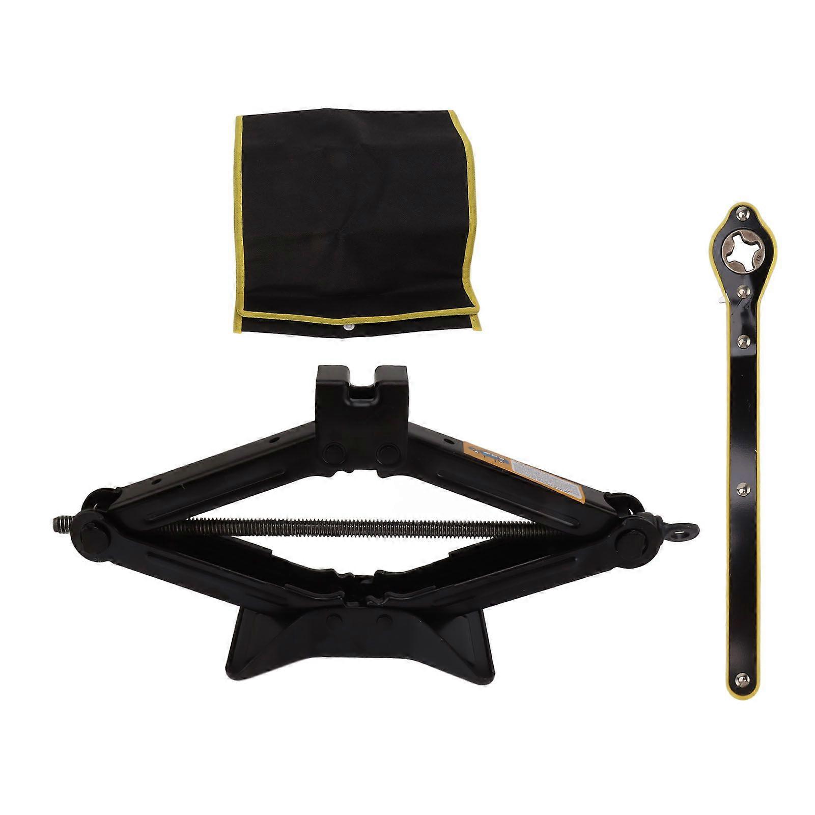 Scissor Lift Jack 2 Tons Load Capacity Hand Crank Tire Changing Kit