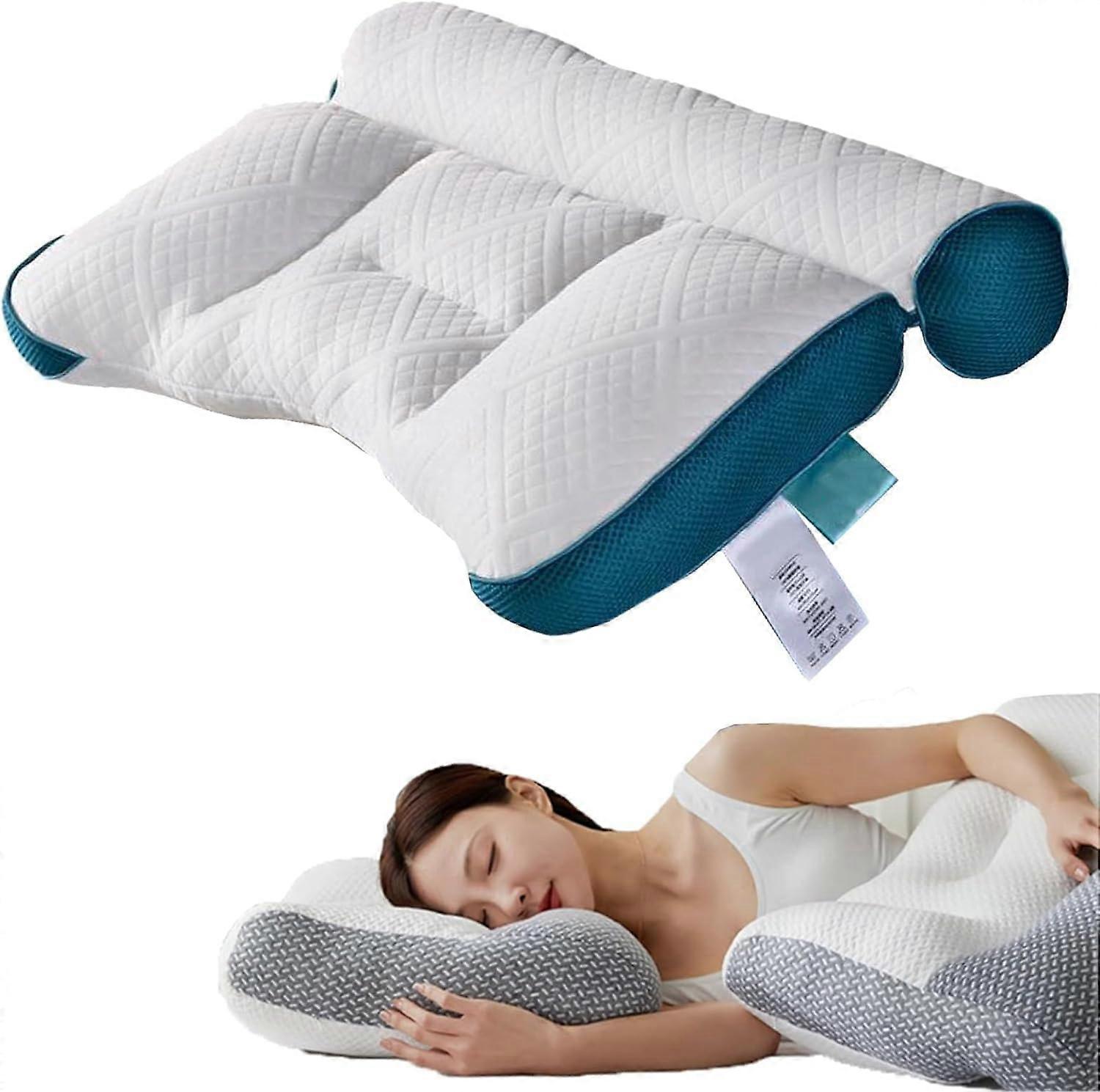 Goose Down Pillow for Neck Support and Comfort, Improves Sleep Quality for Side and Back Sleepers