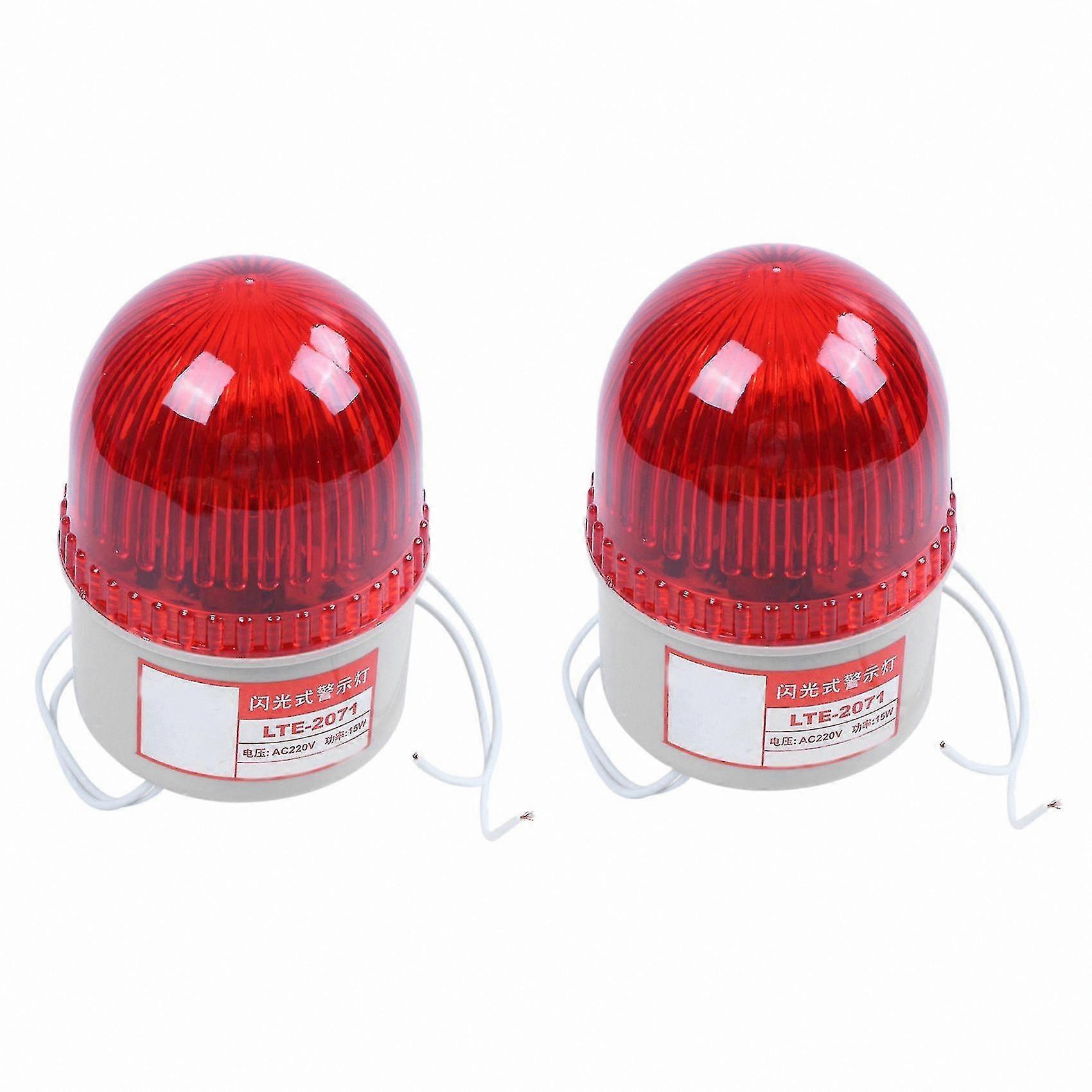 Red Flashing Warning Light for Industrial Use, 220V AC, 15W Signal Tower Lamp