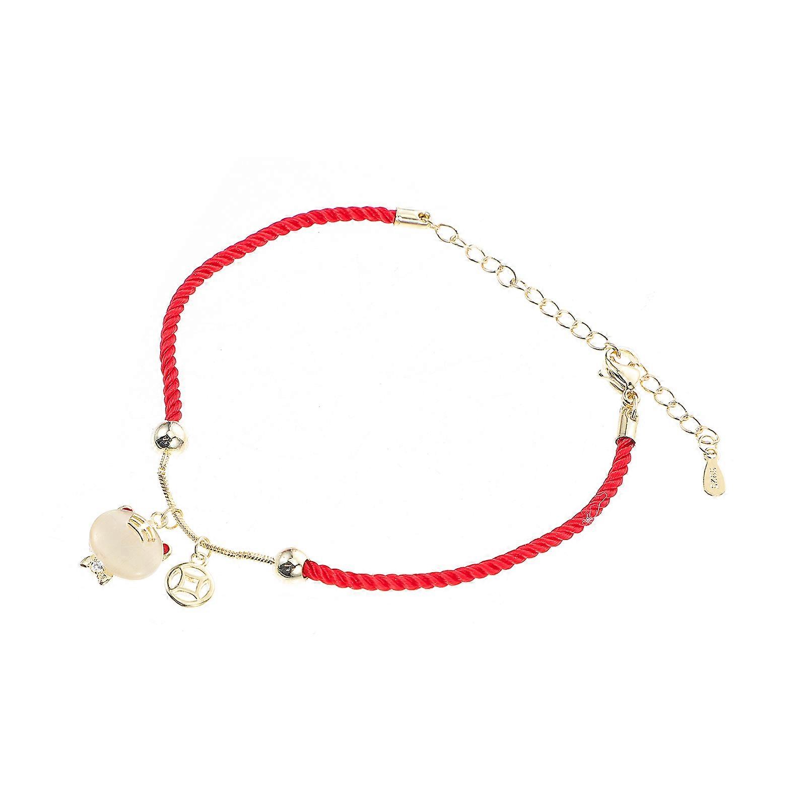 Red String Tiger Bracelet for Charm Copper