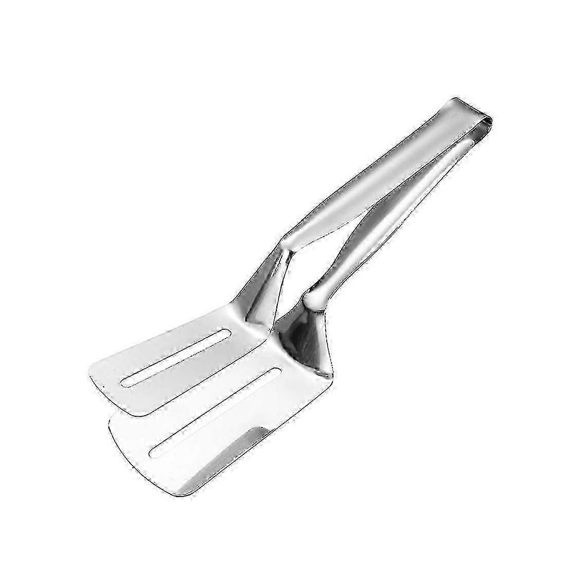 Dobbeltsidig spadeklemme, rustfritt stålspade for steking av fisk flip fisk, multifunksjons biffklemme spatel tang-d