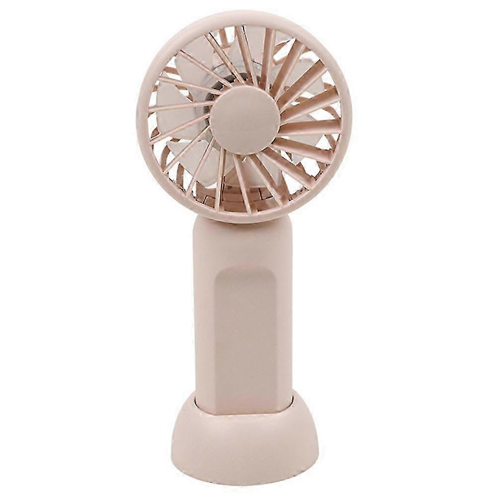 Portable Handheld Fan 3-speed Adjustable Low Noise Mini Table Fan with Removable Base - Pink (Pink, Pink)