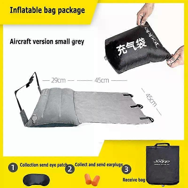 Adjustable Travel Pillow Foot Rest Pillow with Inflatable Pillow Seat Cover Planes Buses Flight Sleeping Resting Pillow Foot Pad