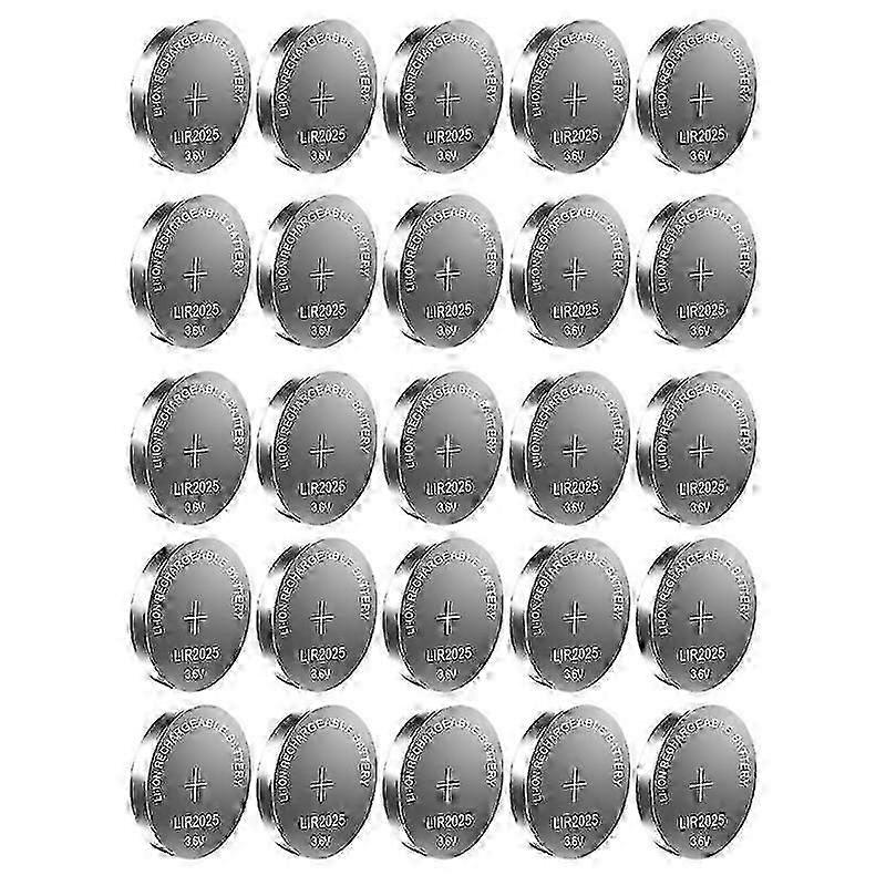 Set of 5/10/15/20/25/30pcs LIR2025 Lithium Rechargeable Batteries Button Cell