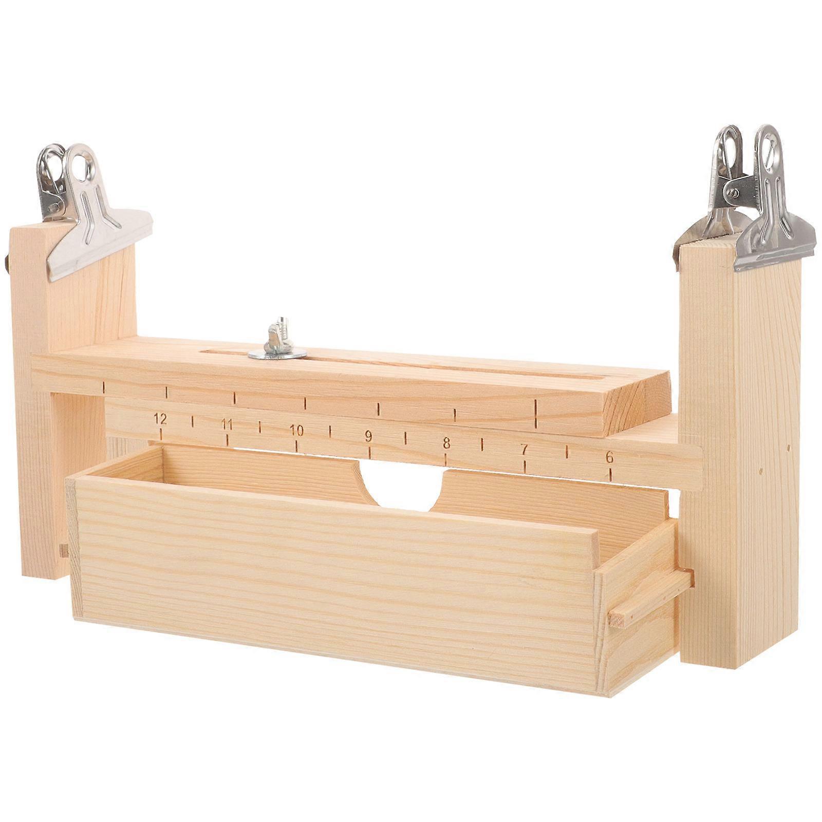 It sounds like you're referring to a **wooden bracelet making frame**—a DIY tool used for braiding or weaving bracelets, especially rope style or