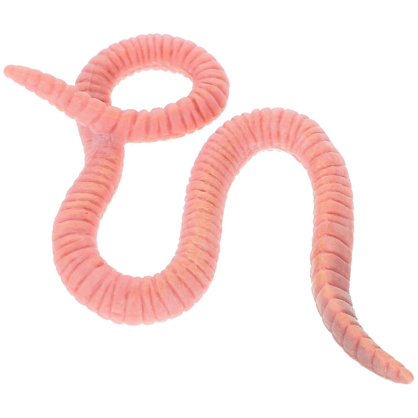 Chocolate Earthworm Sculpture for Decoration Made from Plastic Lightweight and Realistic 1 Piece