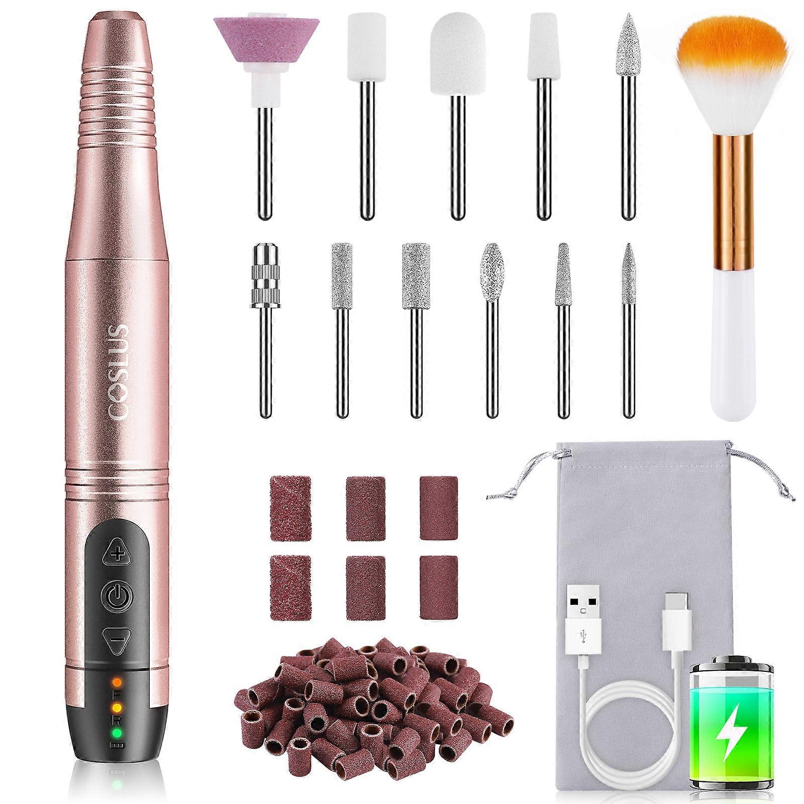 Rechargeable Nail Grinding Tool For Home Use With Low Decibel Technology In Golden Color 1 Set