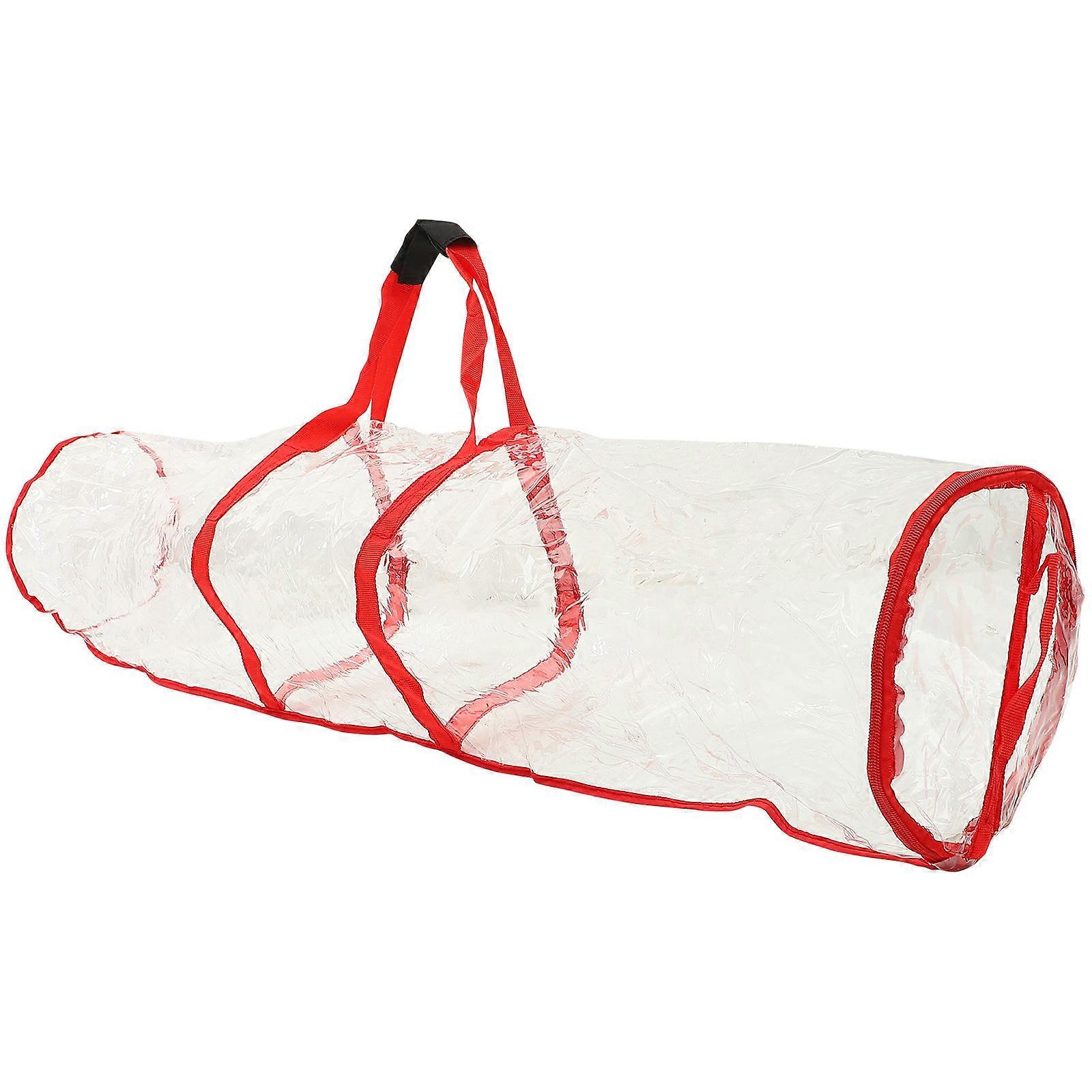 Christmas Design Wrapping Paper Storage Container Organizer Bag Clear PVC 39.4 x 7.9 x 7.9in 1Set