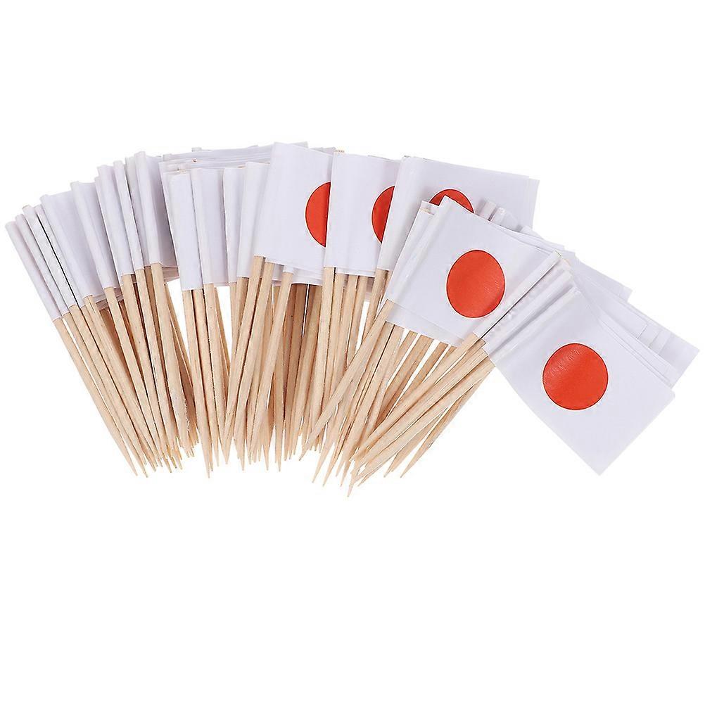 200pcs Flag Pattern Cupcake Toppers Cake Picks for Party Dessert Decorations