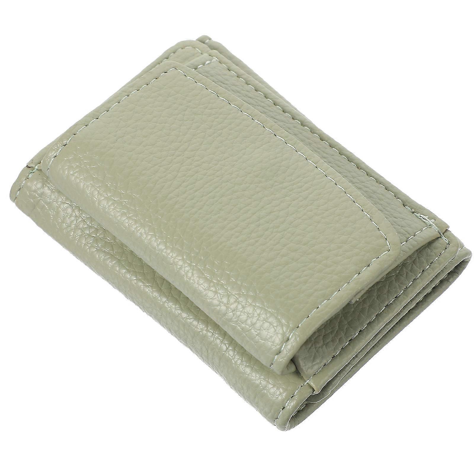 Green PU Wallet for Women with Cow Patterns Design Ideal for Storage and Travel 4.5 x 3.8 inches
