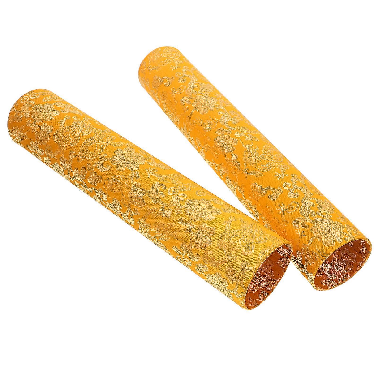 Telescoping Art Storage Tube for Documents, Drawings & Calligraphy – Durable, Elegant Brocade Packaged Poster Tube for Safe Transport