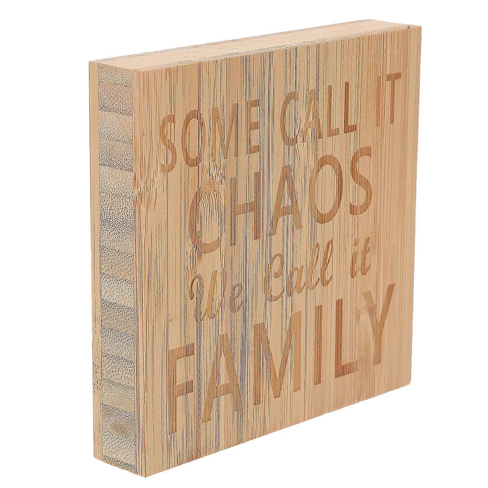 Khaki Bamboo Decorative Sign for Home Decoration and Safe Perfect for Living Room Kitchen