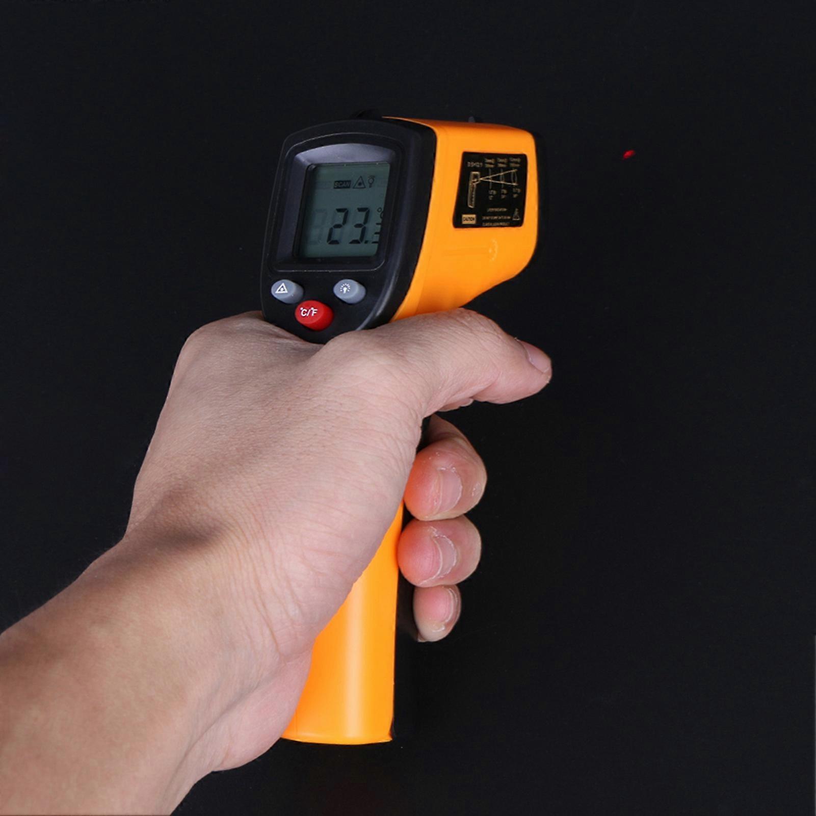 Digital Infrared Thermometer Laser Industrial Temperature Gun Non-Contact with Backlight -50-400°C(NOT for Humans) Battery not Included