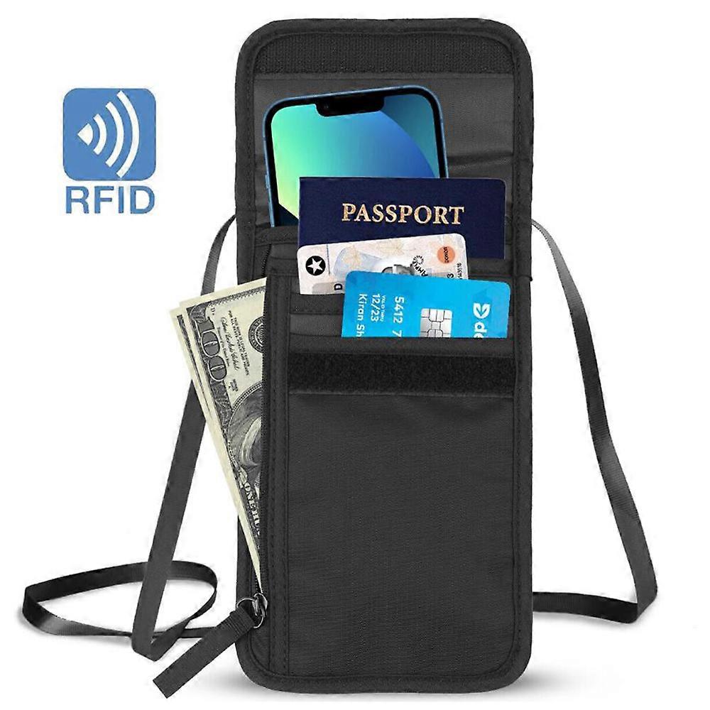 RFID-Blocking Travel Neck Stash Anti-Theft Hidden Security Wallet