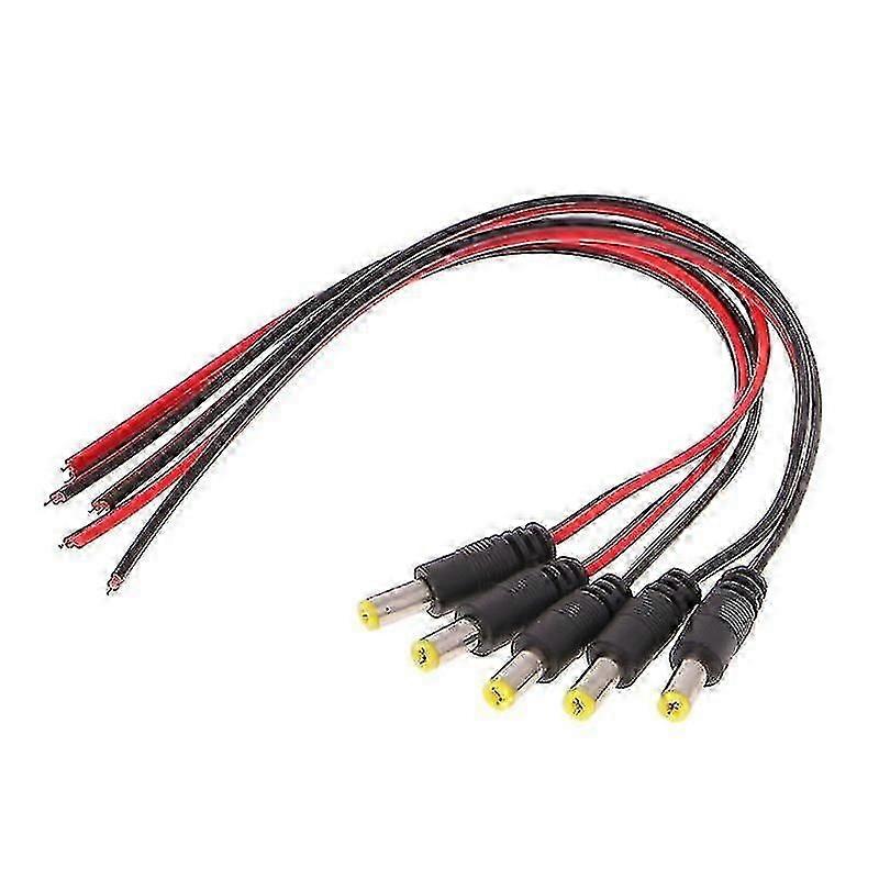 5-Pack 5.5x2.1mm DC Power Connectors for CCTV Systems in UK Security Setups