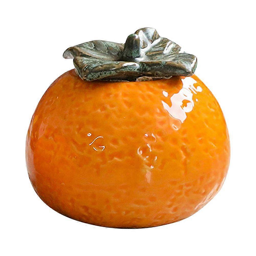 1Pc Ceramic Jar Fruit Shape Tank Simulation Orange Decoration New Crafts