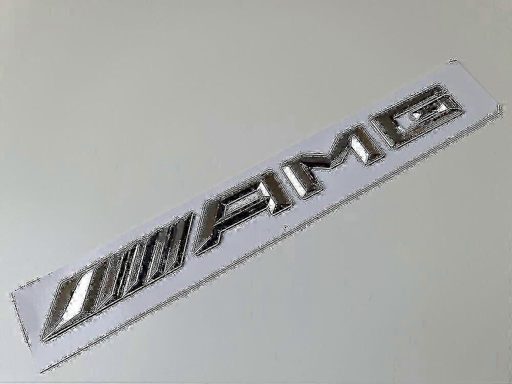 For Amg Silver Chrome Rear Boot Badge Emblem Boris