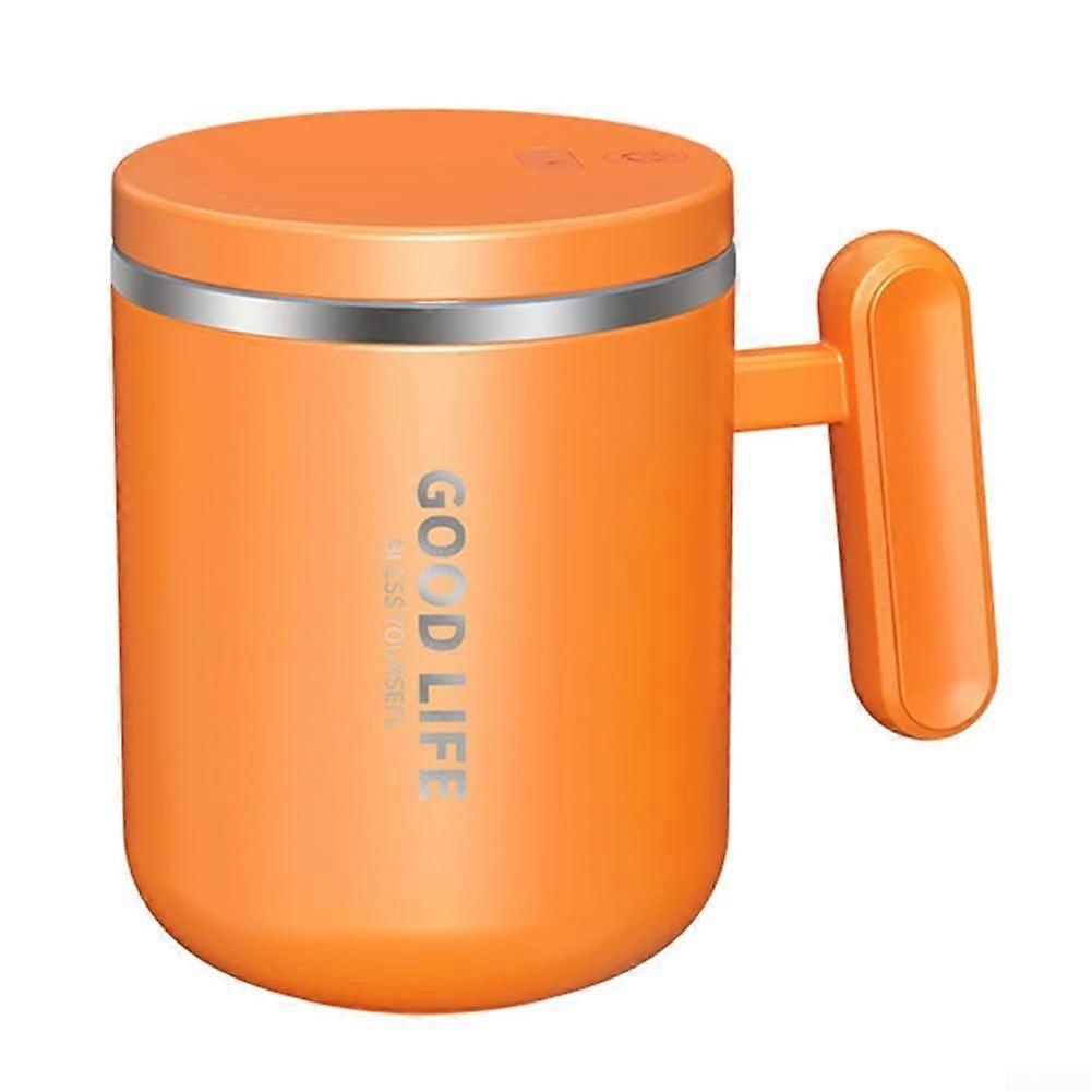 Rechargeable Mixing Cup With Ergonomic Handle, Easy-Clean Design, BPA-Free Plastic, Portable USB Powered, Orange
