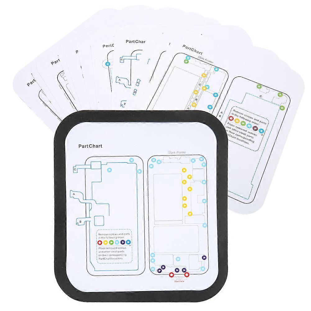 12-in-1 Magnetic Screw Position Memory Mat for iOS Repair - Durable & Precise