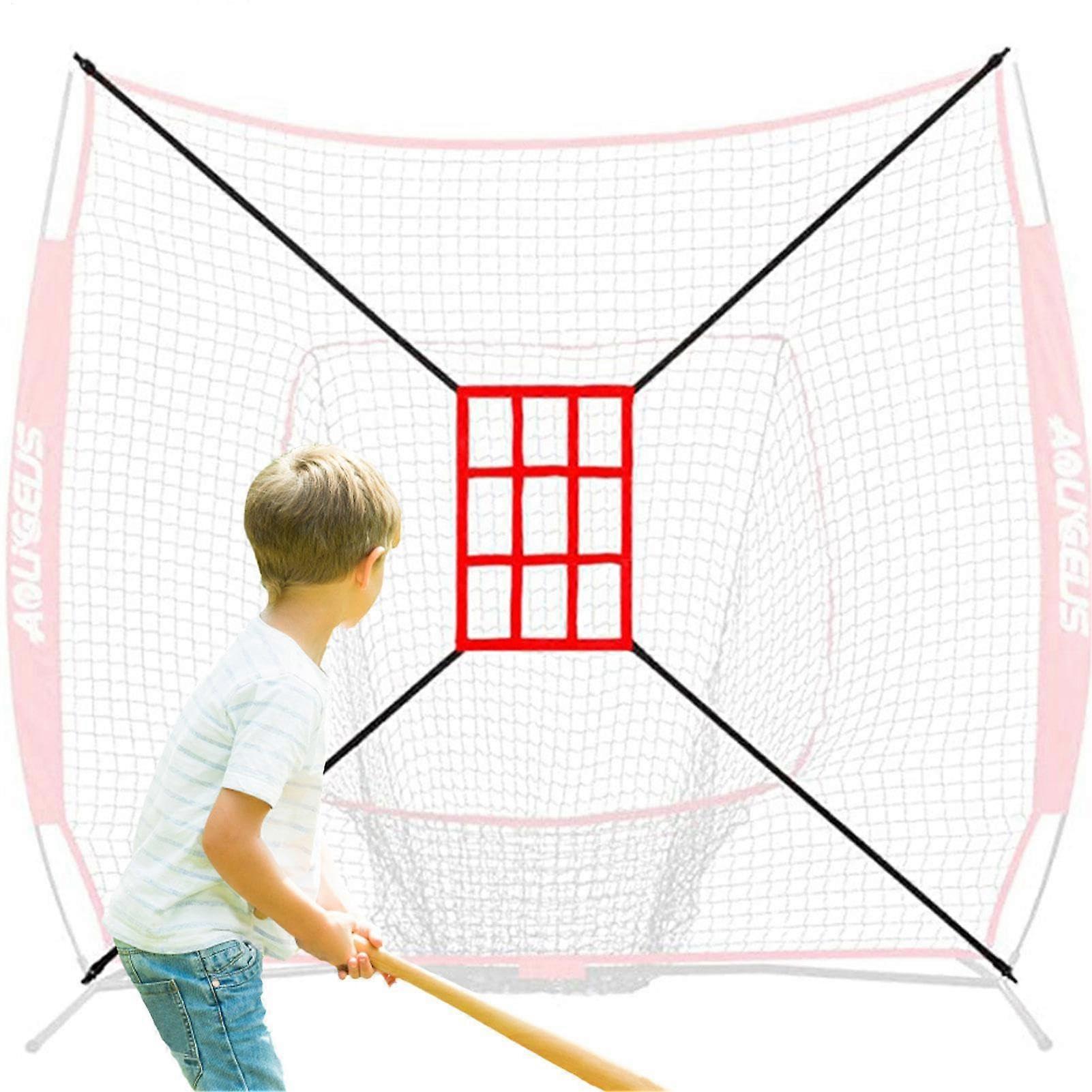 Training Net for Hitting Batting Launcher - Baseball Training Net, Red, Portable Practice Hitting and Catching