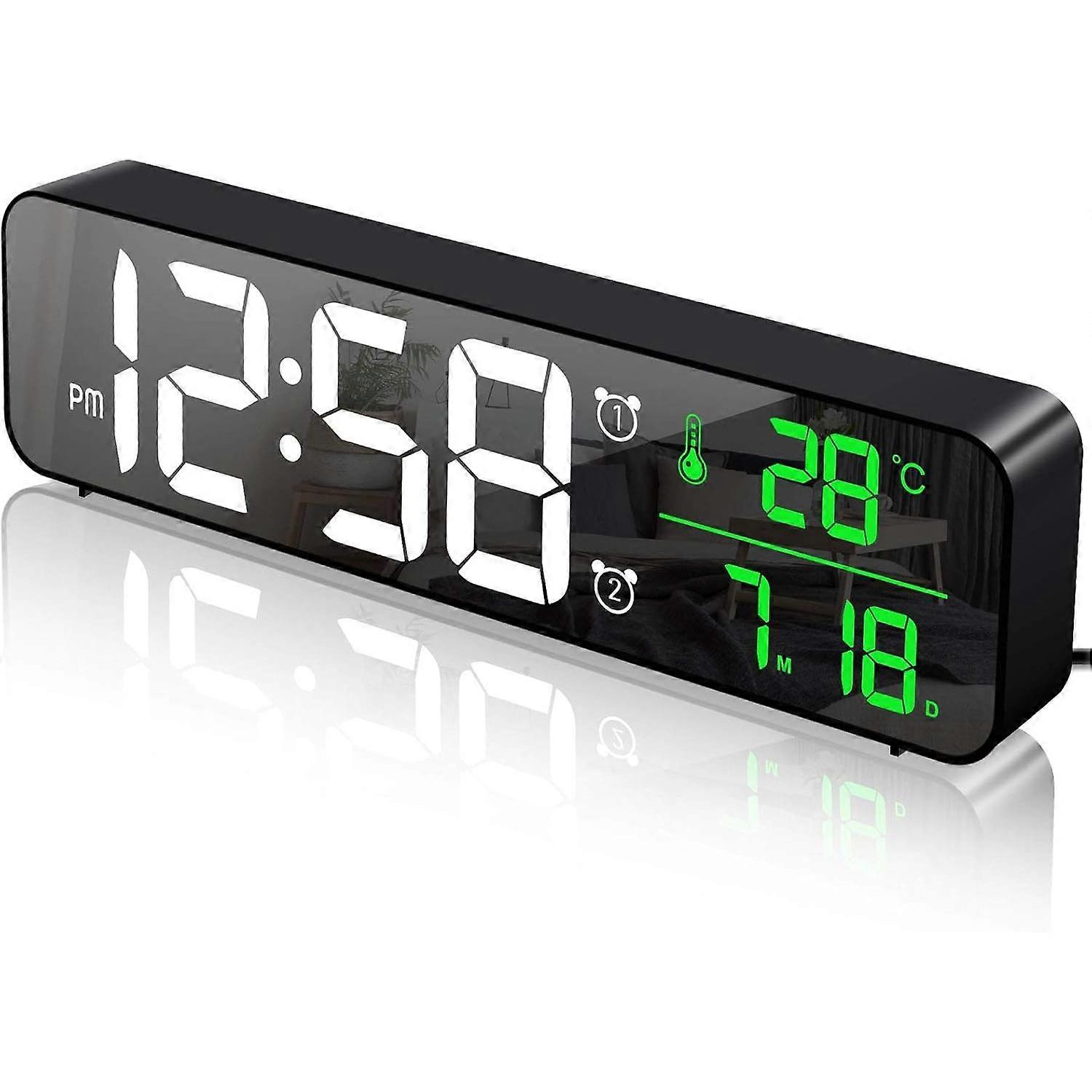 LED Digital Alarm Clock with USB Charging Port - Modern clock to keep you always on time and energized