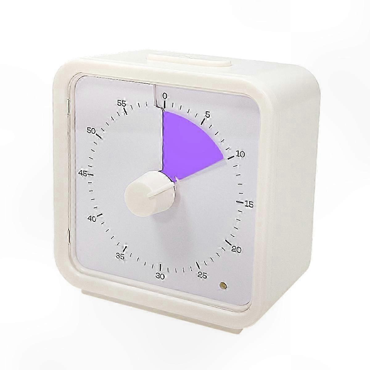 60-Minute Visual Timer for Kids, Time Management Tool Study Classroom Timer, Pomodoro Timer with Silent Operation Purple