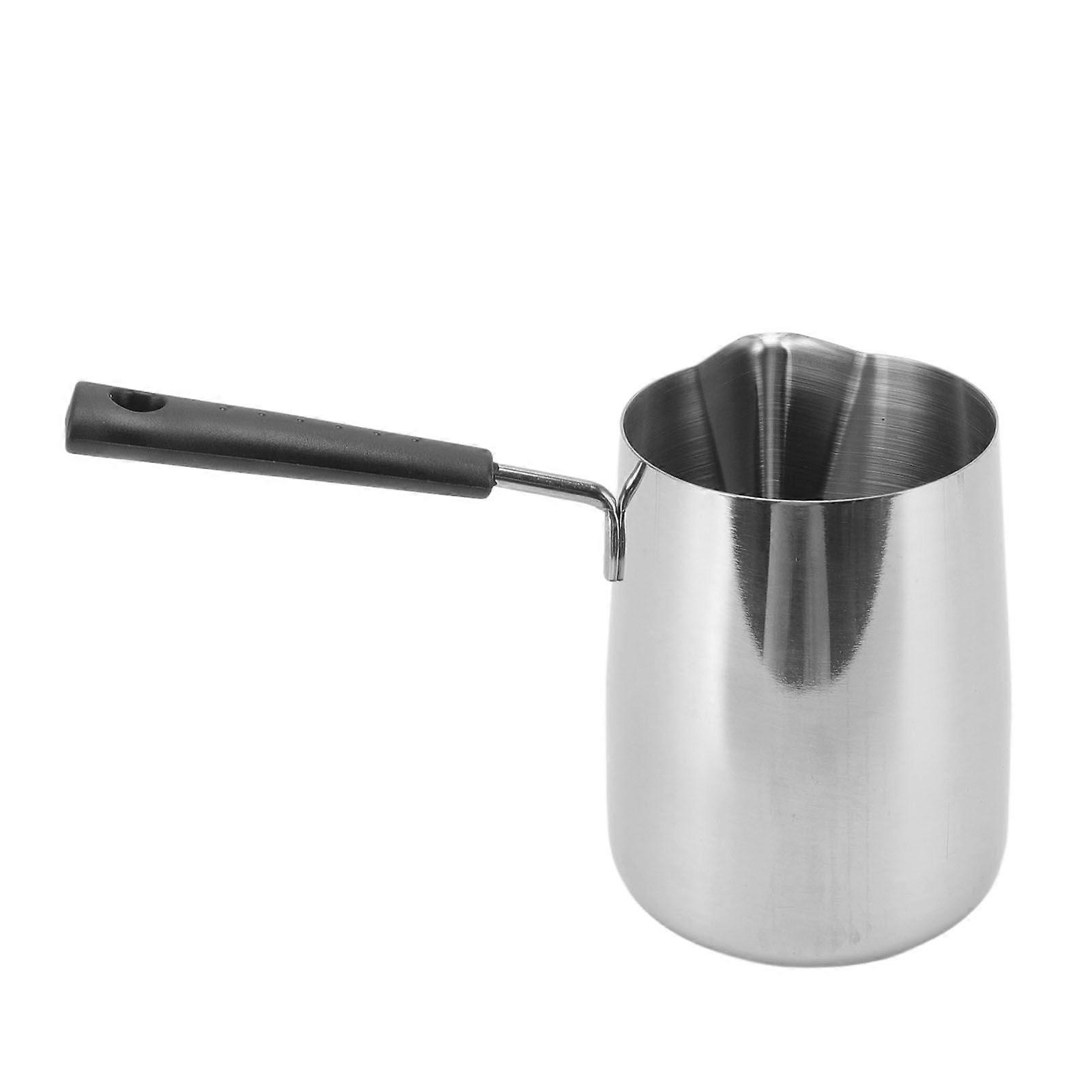 1000ml Scale Design Coffee Pitcher, 304 Stainless Steel Long Handle Heat Resistant Milk Frothing Pitcher for Home