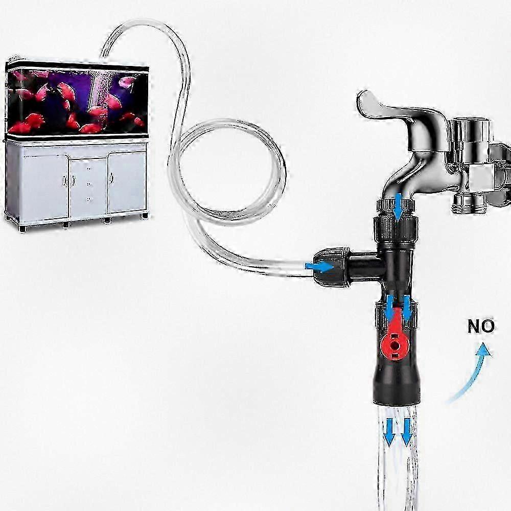 مجموعة مبدل مياه خزان الأسماك الأوتوماتيكية مع موصل صنبور ومضخة تنظيف لصيانة حوض السمك
