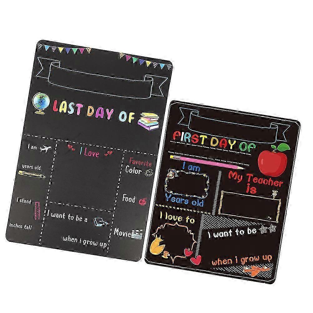 Small Chalkboard Message Board Letter School Sign Boards Back to School Decoration Rectangular 2Pcs