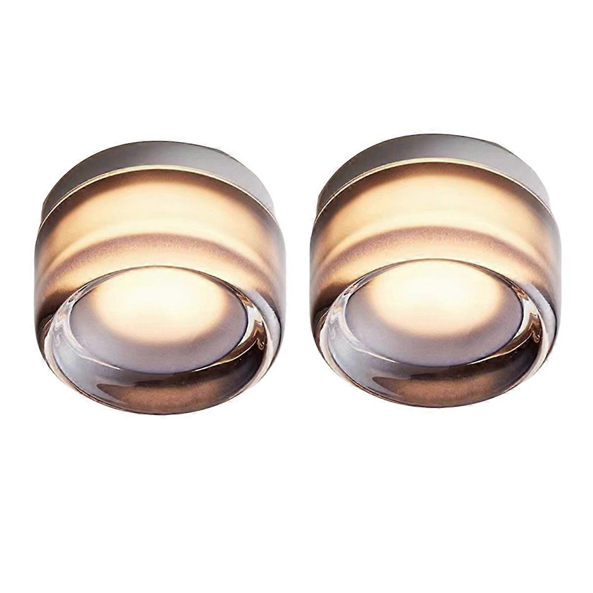 2 Lâmpadas de Parede LED Sala de Estar Moderna Lâmpada de Parede LED Nordic Luxo Luz Noturna Côncava - Cinza