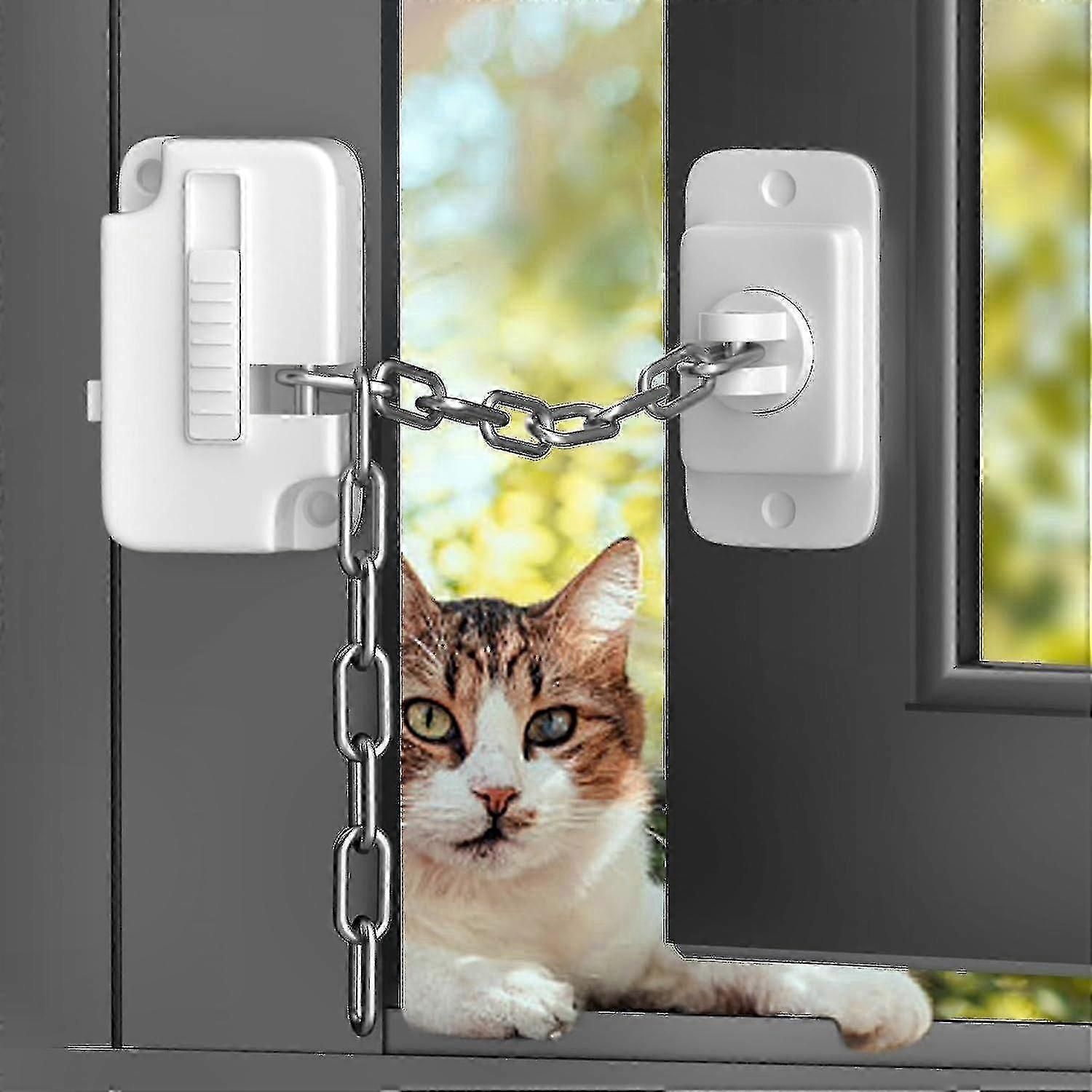 Child and Pet Safety Window Locks, Adhesive Window Restrictors for Sliding, Metal, Wooden Frames, No Tools or Drilling Required