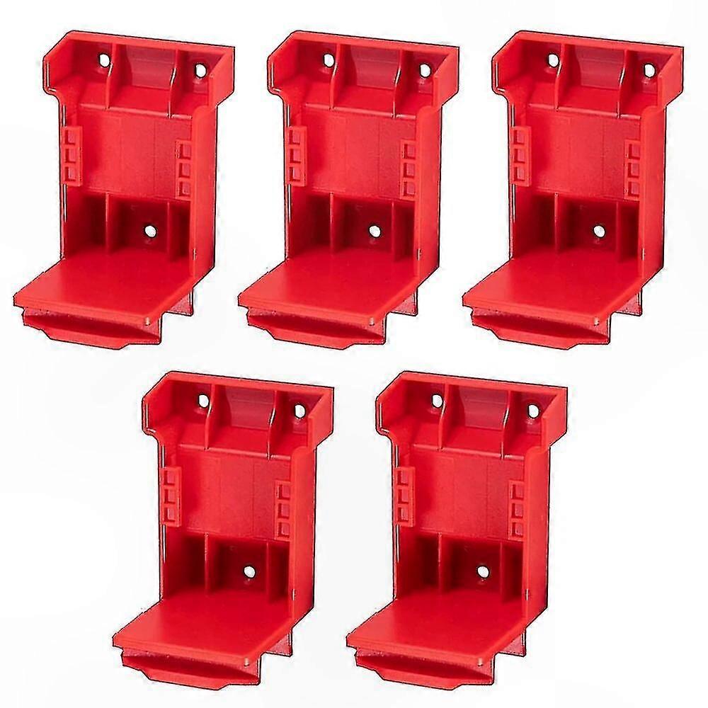 1/2/5pcs For Dewalt For Milwaukee 18v 20v Battery Mount And Tool Holder,2 In 1 Wall Mount Holder For Lithium Battery And Tools