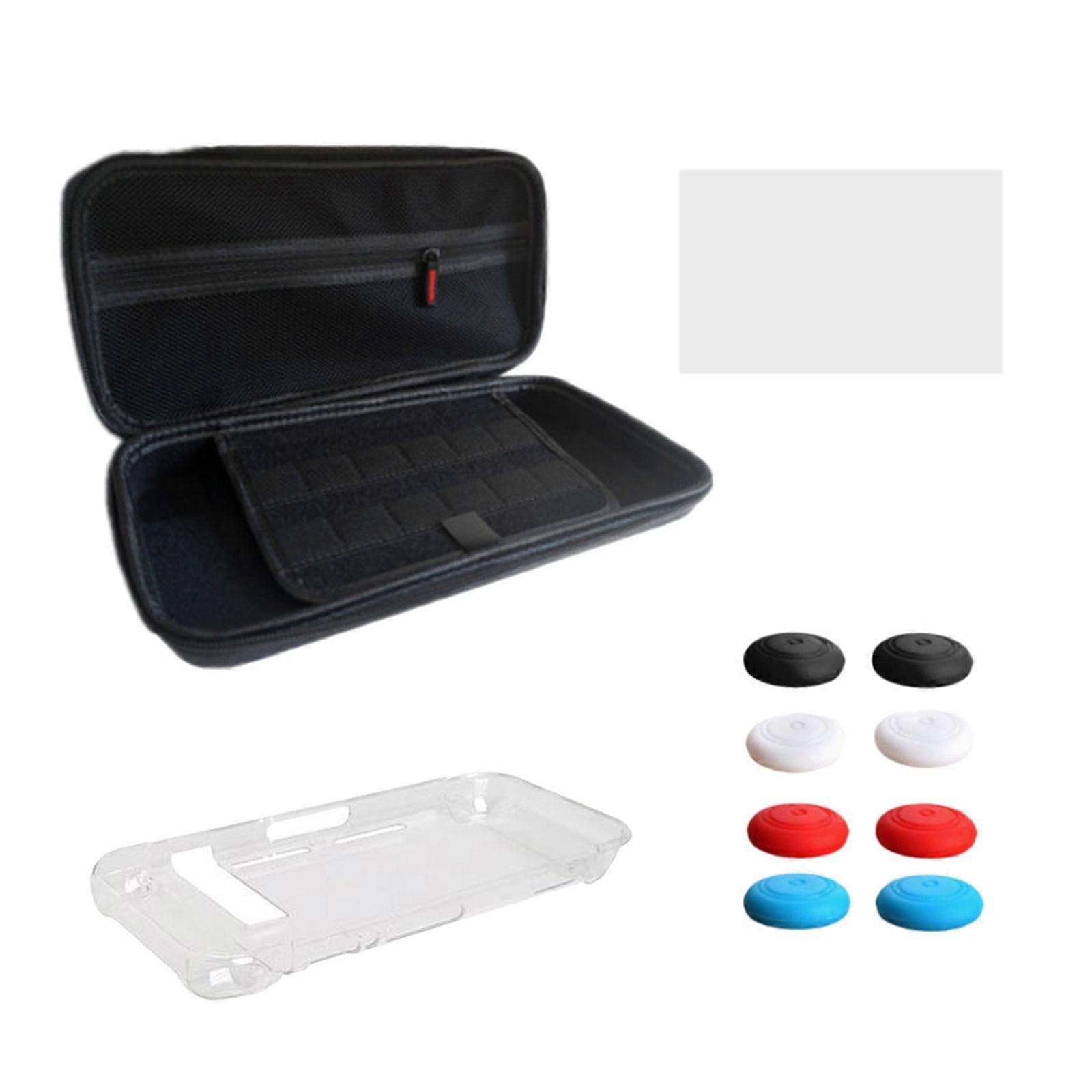 Console Protective Kit Lightweight Travel Storage Bag Reinforced Shell Cover Sleeve Toughened Film Thumb Grips for NSW2 Multicolor