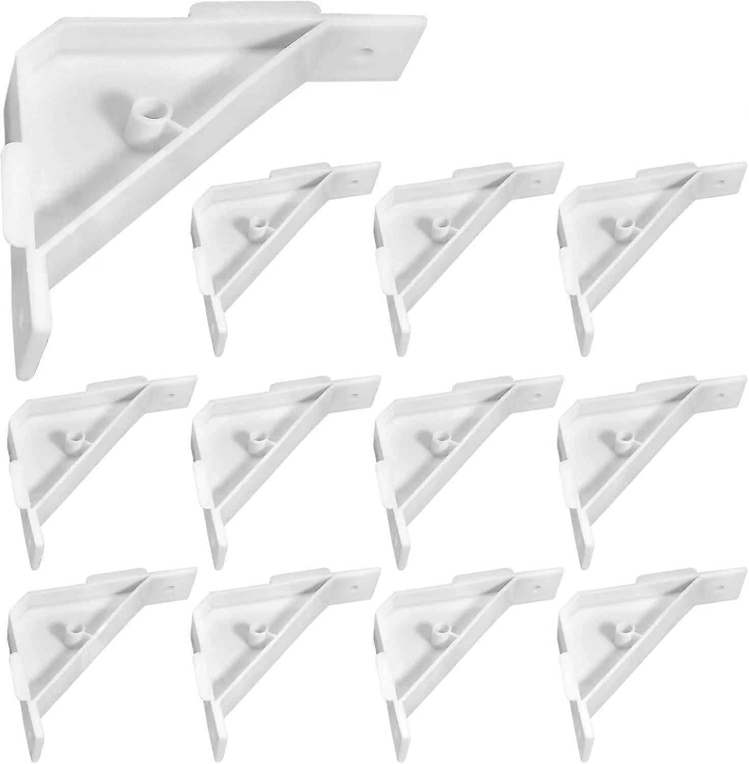 40PCS Cabinet Triangle Bracket, 90 Degree Corner Support Braces Plastic White Reinforcement