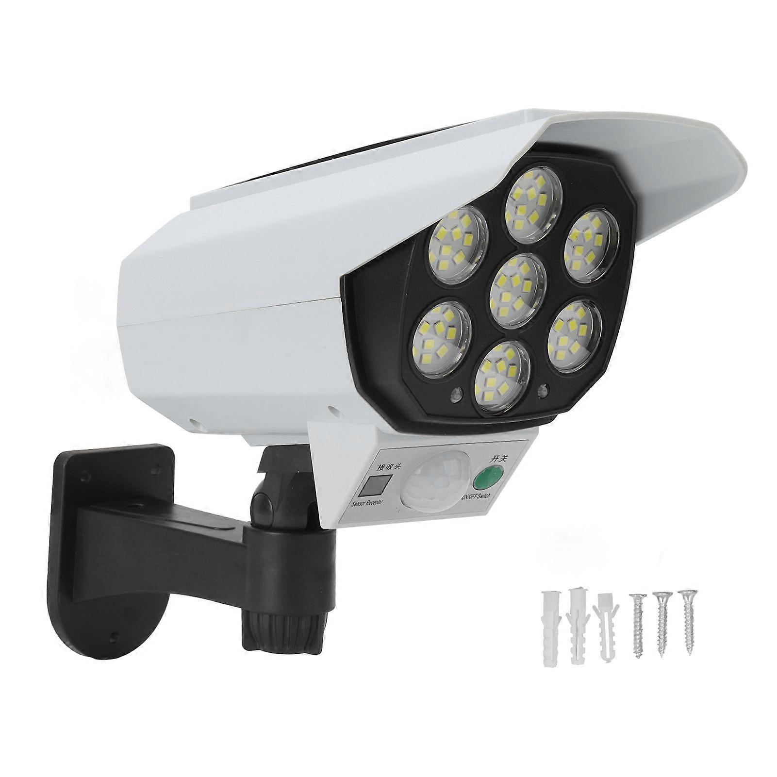 Fake Surveillance Security Solar Light LED High Brightness Simulation Dummy Camera Monitoring Street Lamp IP64
