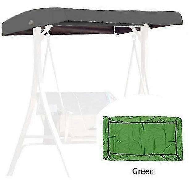 Green Universal 2-3 Seater Roof Garden Swing Replacement Canopy, 19...