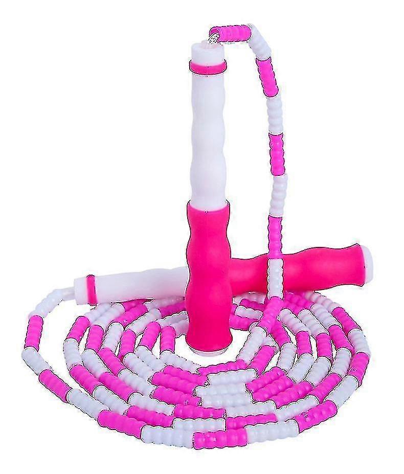 2Pcs Pink Soft Beaded Skipping Rope With Adjustable Section,skippin...