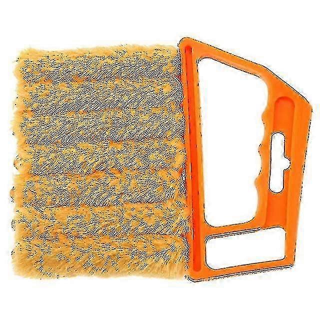 Microfiber Window Blind Cleaning Brush, Air Conditioner Duster, Washable, Orange