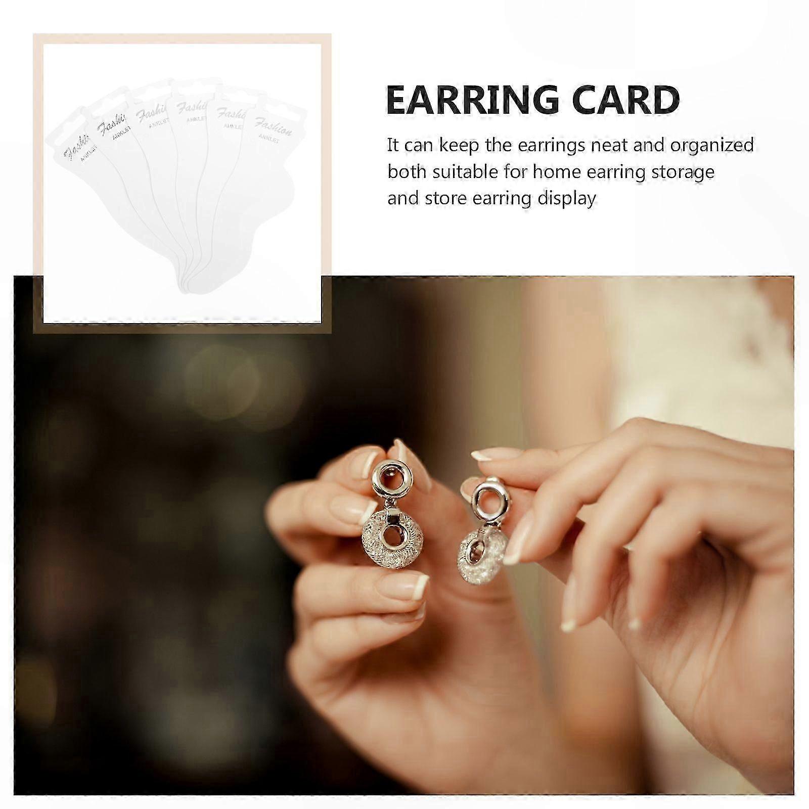 100-Pack White Blank Anklet Display Cards