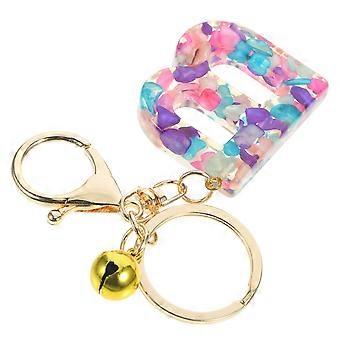 Cute Keychains Initial Keychain Delicate Key Chain Decoration Women Christmas Birthday Present Metal Material 10.50X3.50X0.80CM 1Pcs