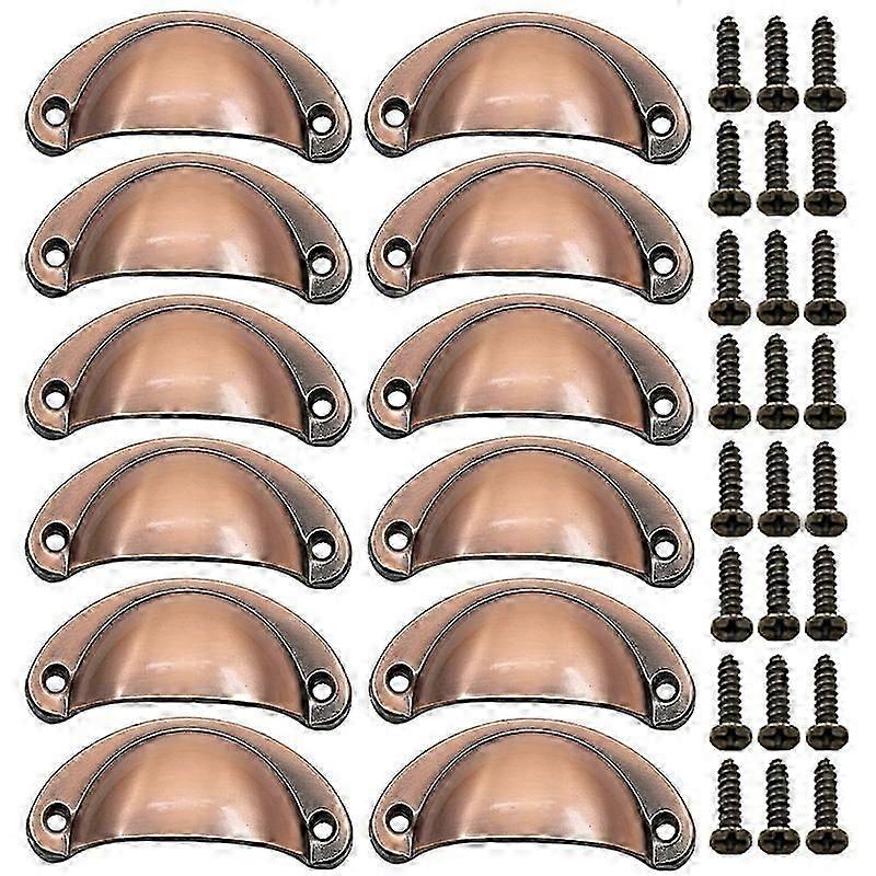 14 Pieces Semicircular Shell Shape Pull Handle Knobs,Cup Shaped Handles