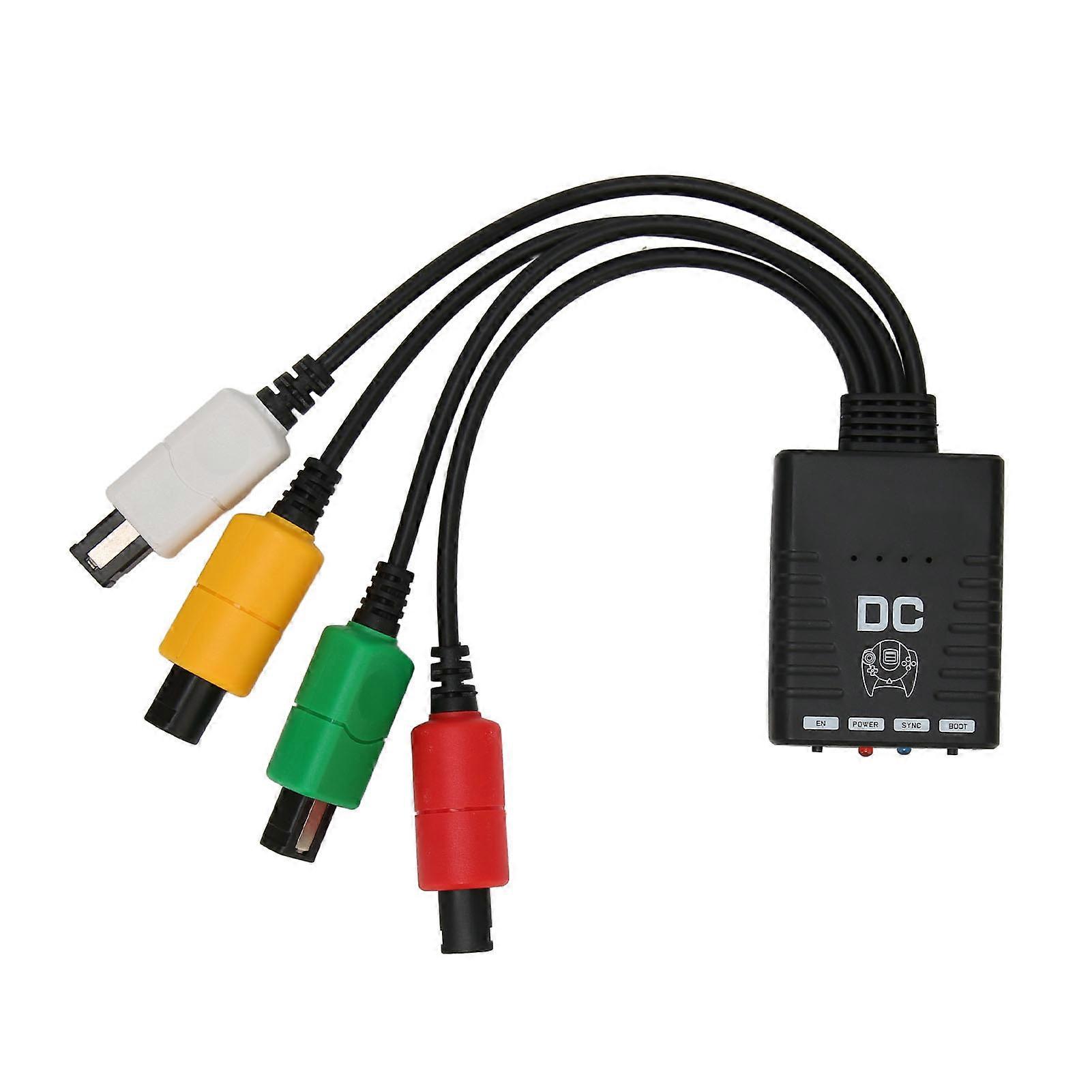 Wireless Controller Adapter Bluetooth Converter for 4 Player Sega DC PS5 Wii Console Compatible with 8bitdo Controllers